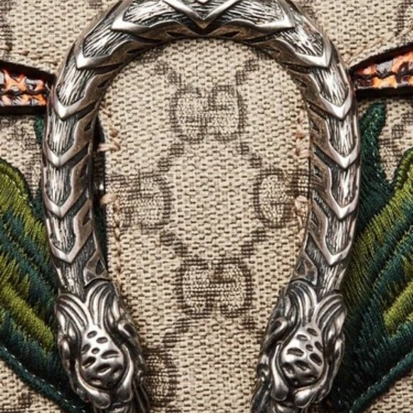 Gucci Beige GG Supreme Canvas Embroidered Elton Medium Dionysus Bag - Picture 6 of 12